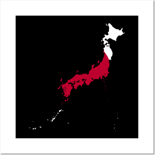 Japanese Map Flag Posters and Art